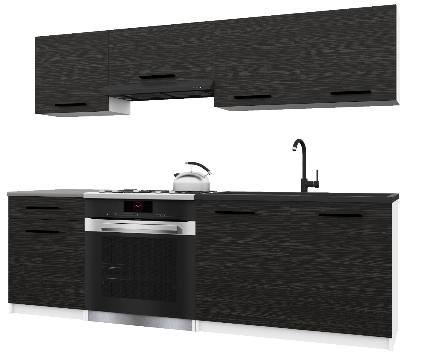 Cuisine Equipee Complete ITALIA 1 - 180 cm. Cuisine avec Plan de Travail, Ébène — photo 1