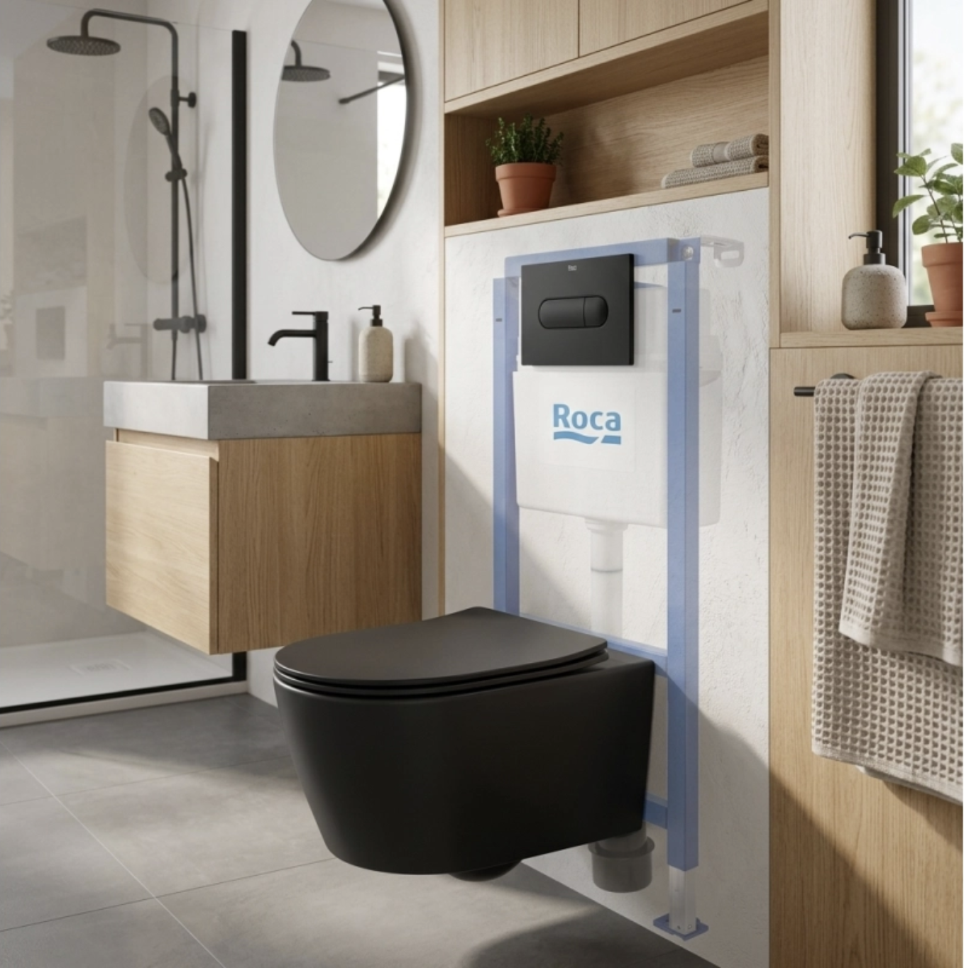 Pack WC bâti-support + WC suspendu sans bride Swiss Aqua Technologies avec abattant SoftClose + plaque miniature 2