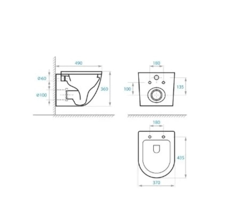 Bâti-support GEBERIT Duofix pack réservoir encastrable et plaque DELTA 01 Blanc BR avec WC suspendu ROUND SMART Blanc miniature 5