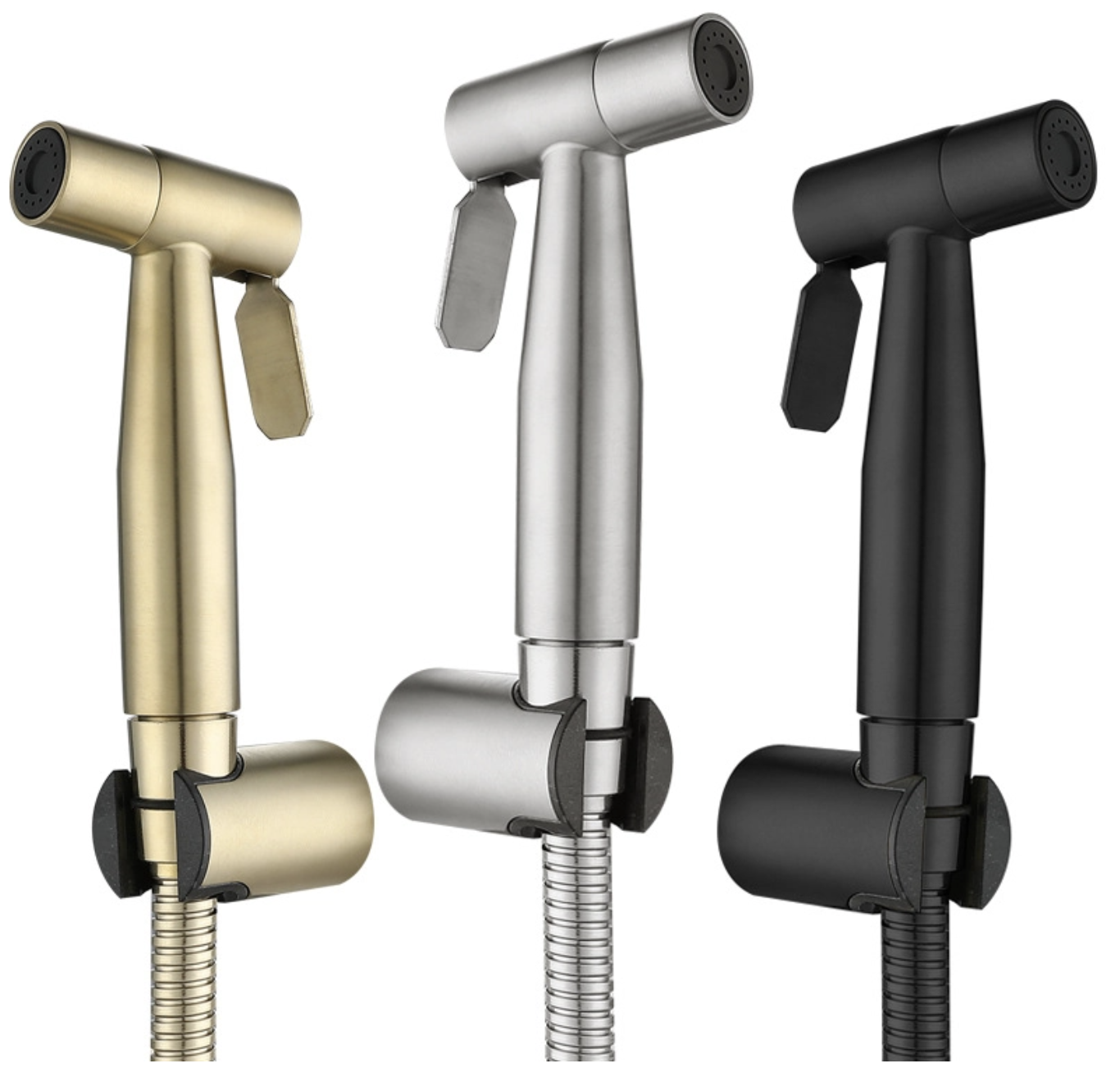 Kit de pulvérisation WC en acier inoxydable 304 – Pistolet Gold haute pression à robinet simple voie, hygiénique et multi-usages