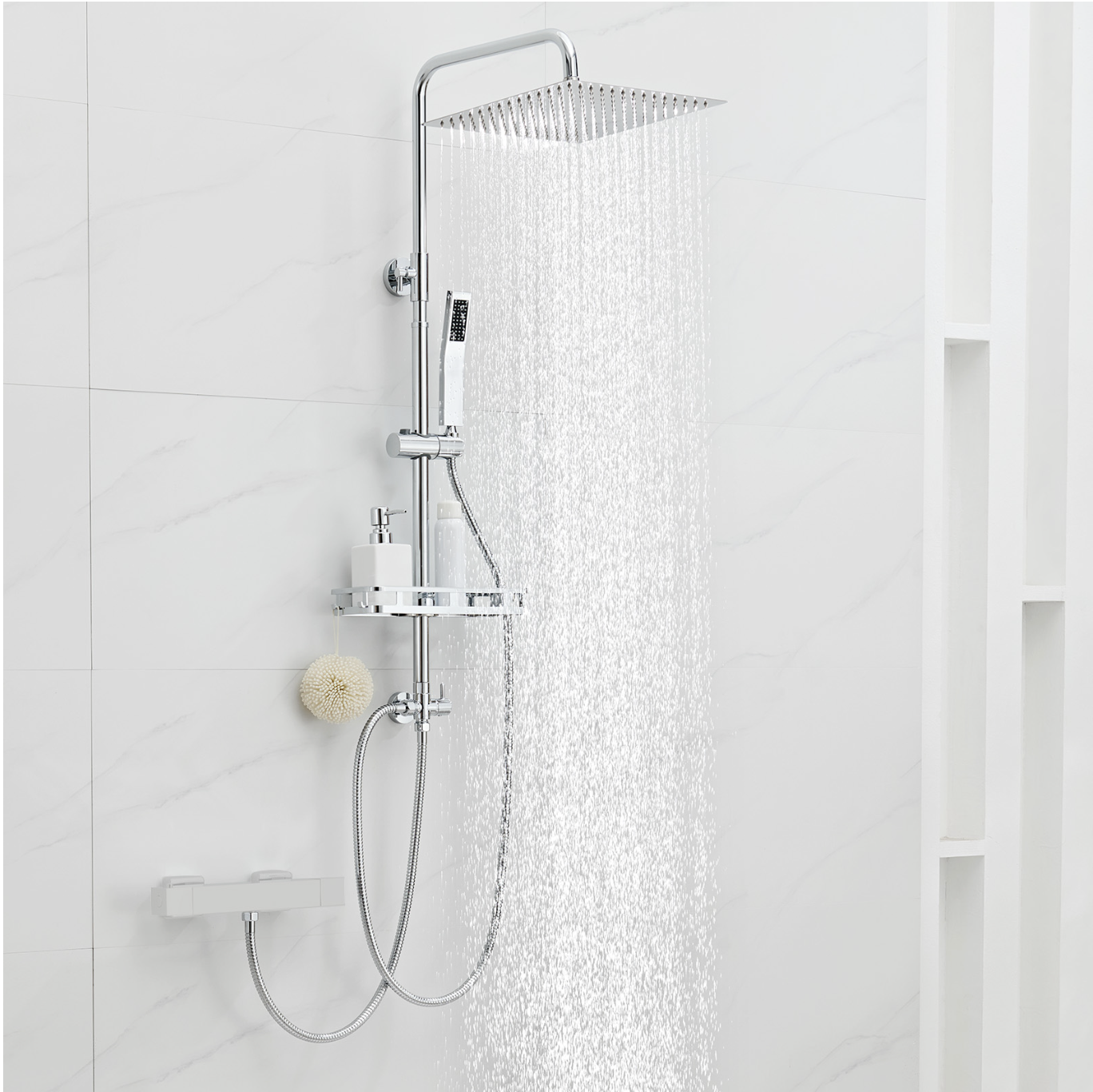 Auralum Max Colonne Douche Sans Mitigeur Chromée miniature 2