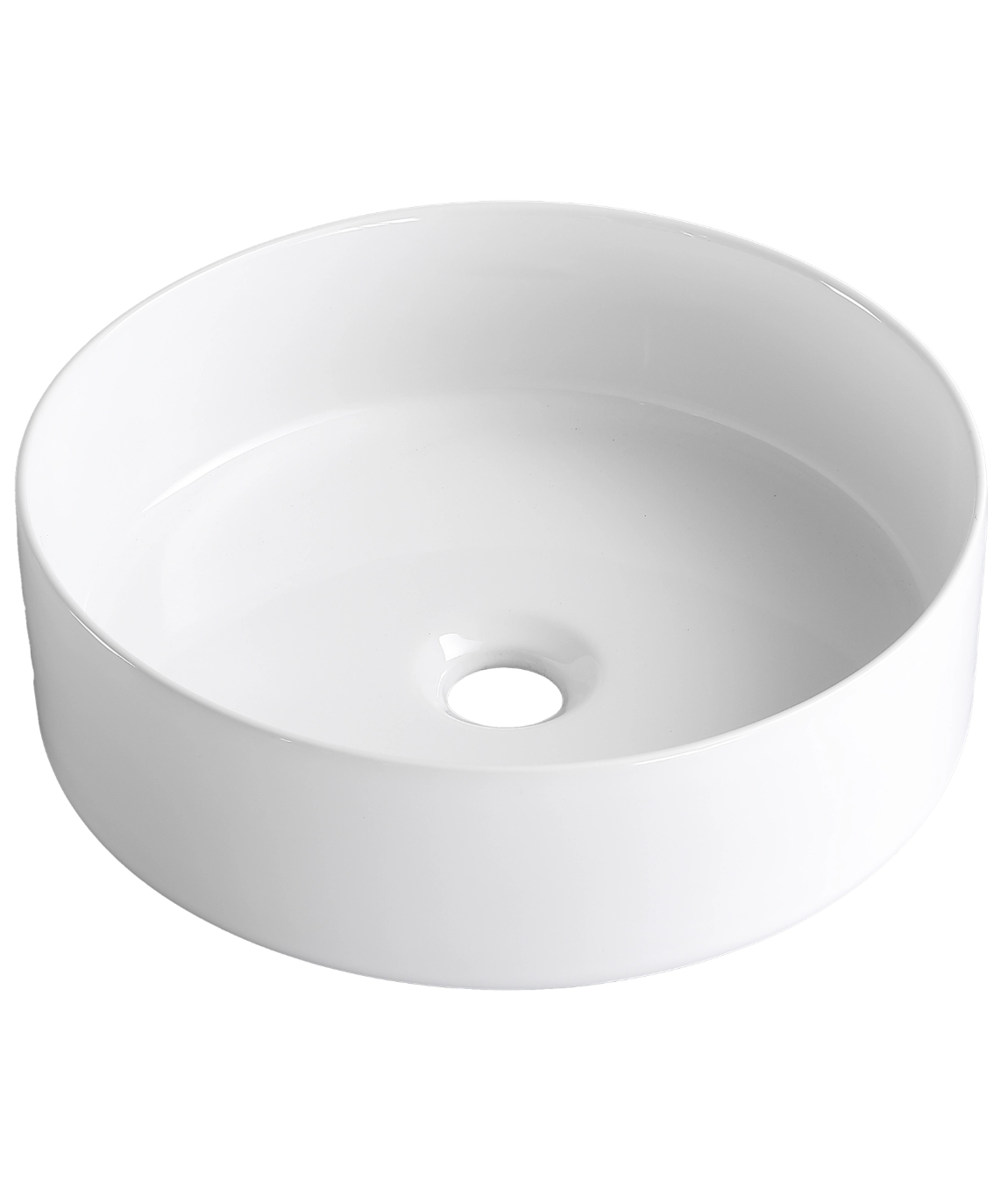 Vasque à poser céramique rond Studio H.12 x Diam.37 cm blanc brillant miniature 3