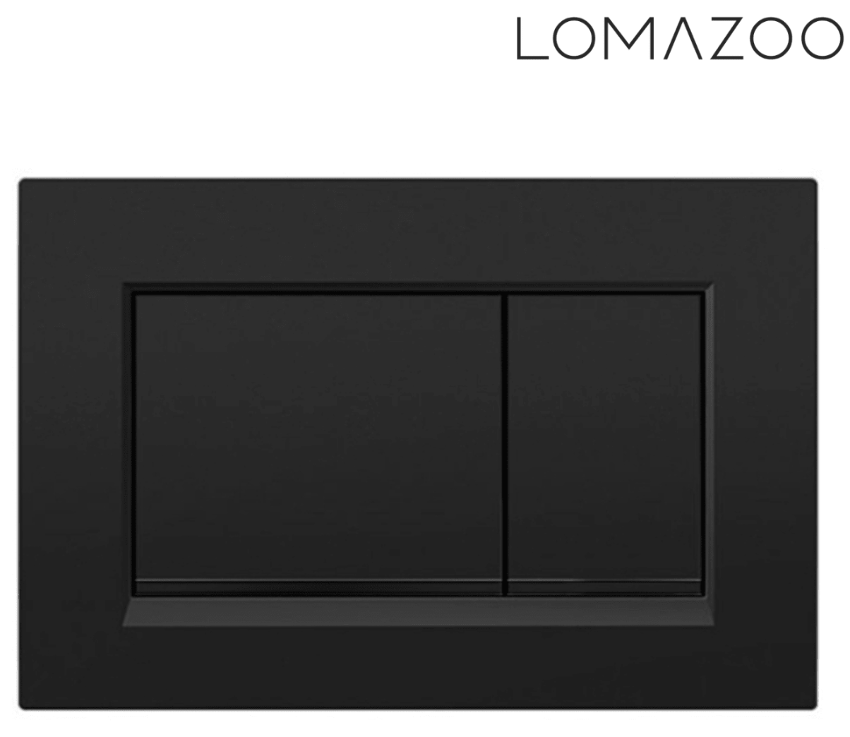 LOMAZOO Pack WC suspendu avec réservoir encastré carré noir - sans bride - avec plaque de commande carré noir - LINEA miniature 4
