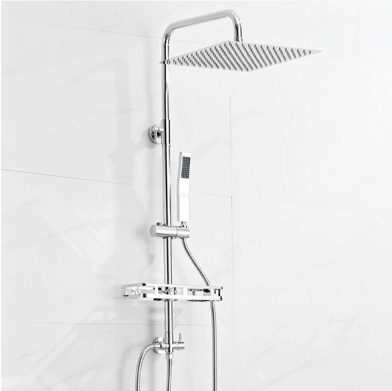 Auralum Max Colonne Douche Sans Mitigeur Chromée