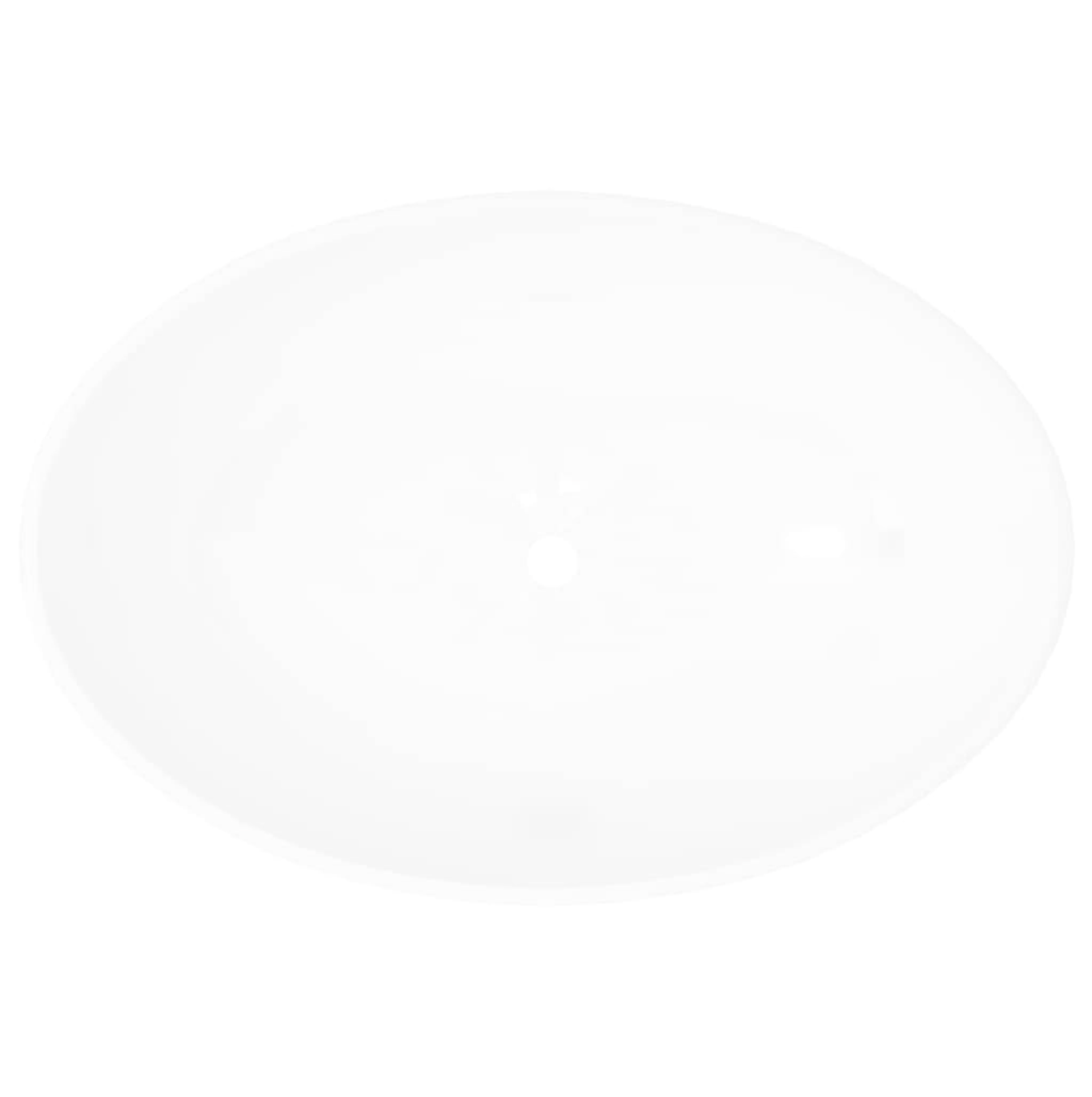  vidaXL Lavabo en forme ovale Céramique 40 x 33 cm Blanc-  Réf 83611534 miniature 4