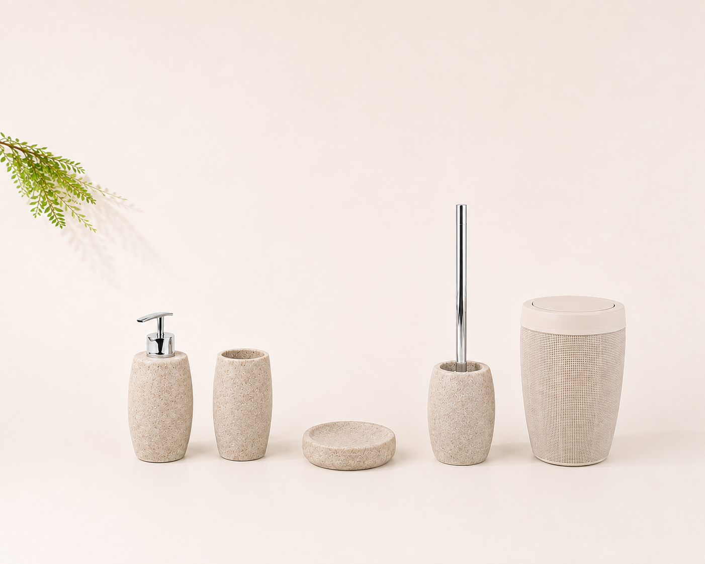 5 Accessoires salle de bain - BEIGE - SAND SENSEA