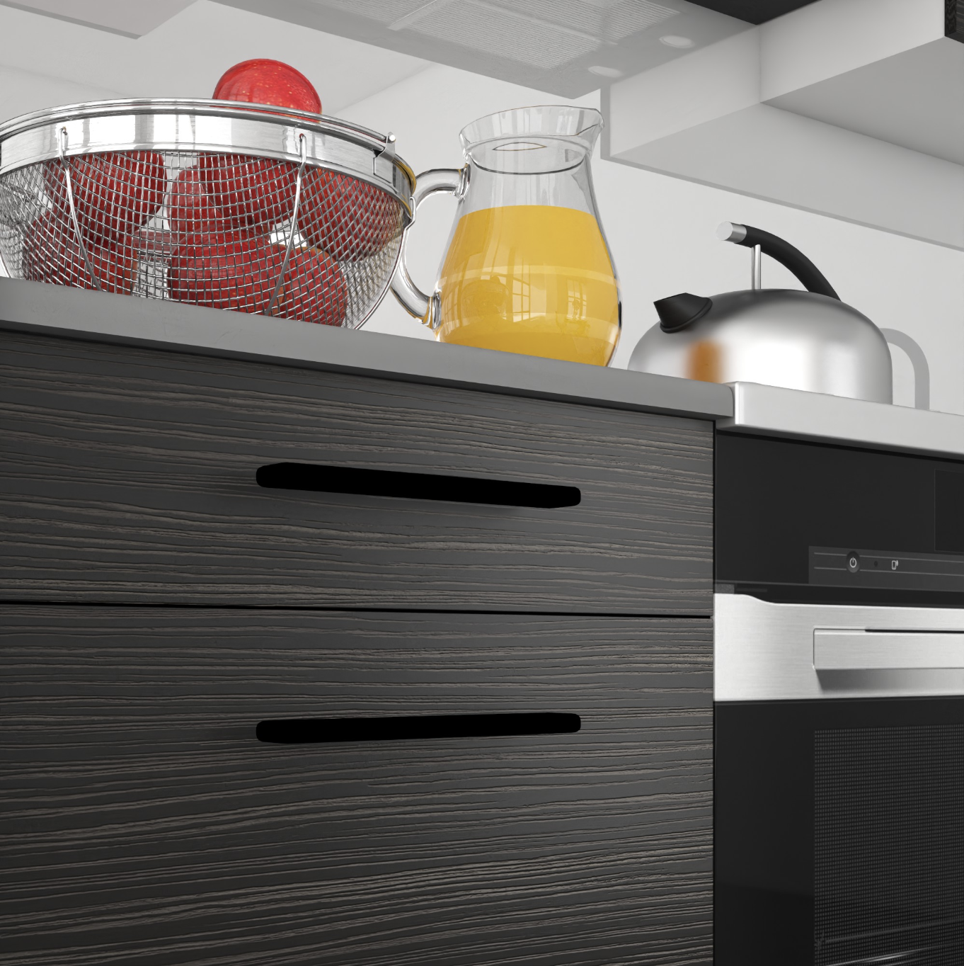 Cuisine Equipee Complete ITALIA 1 - 180 cm. Cuisine avec Plan de Travail, Ébène miniature 3