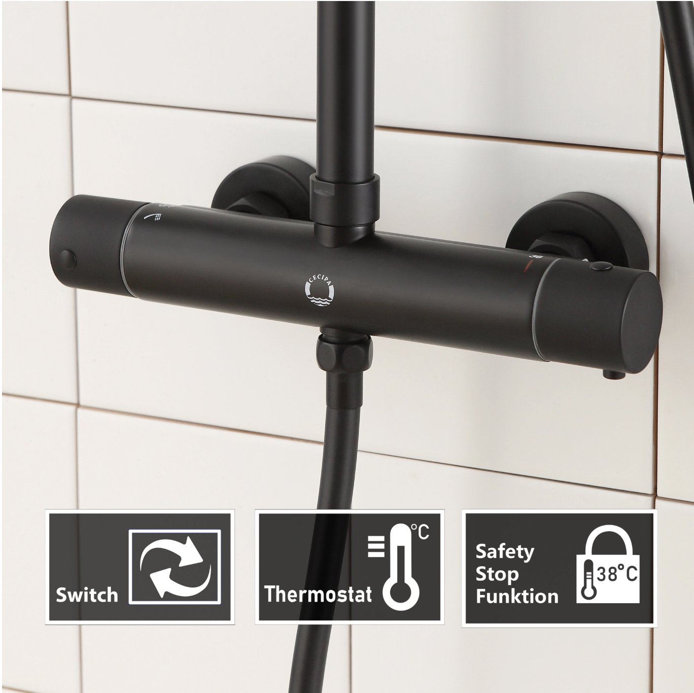 Colonne de douche thermostatique miniature 3