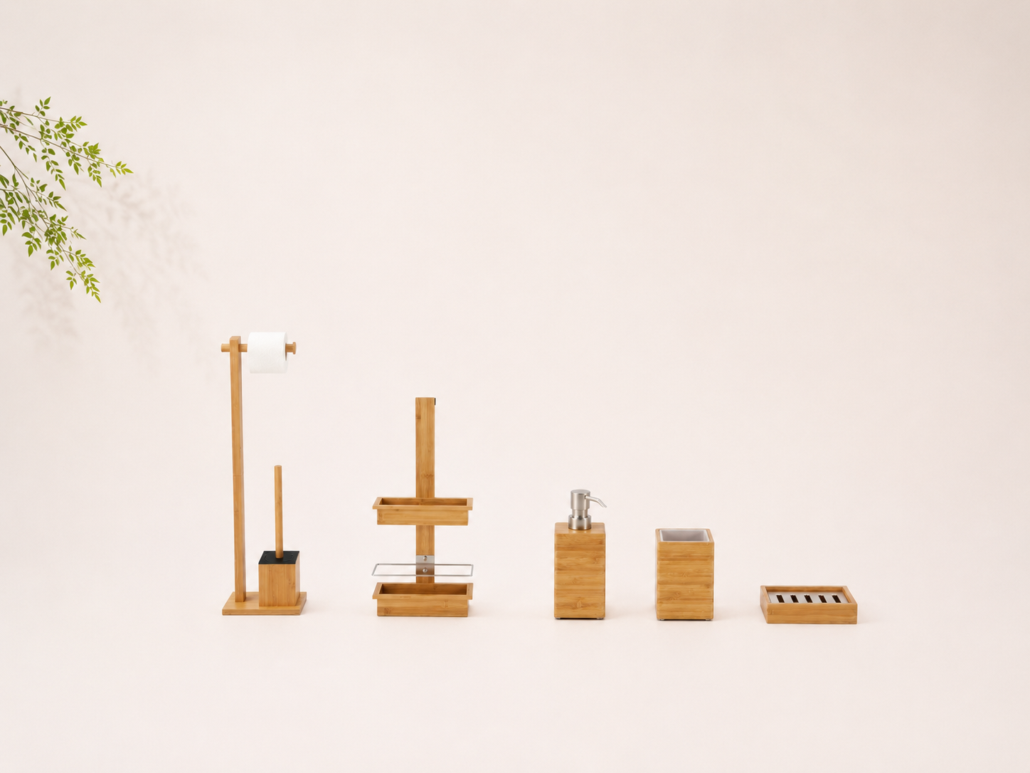 5 Accessoires de salle de bain - BAMBOU - SENSEA