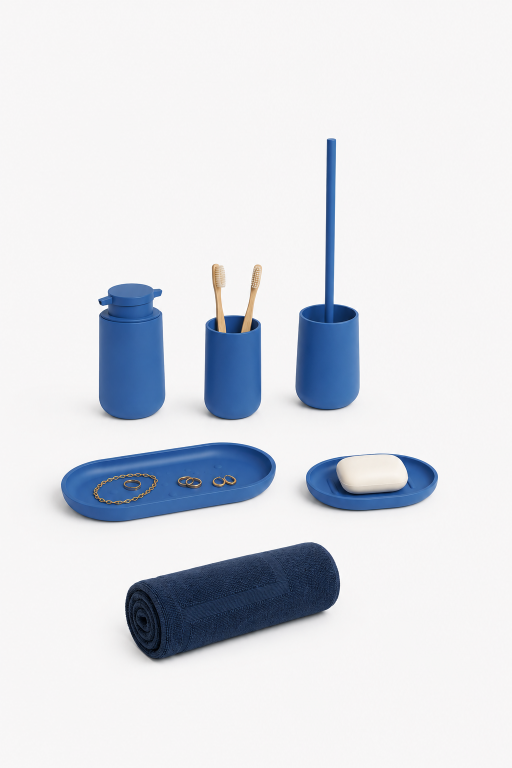 6 Accessoires de salle de bain - BLEU BLOCK - SENSEA